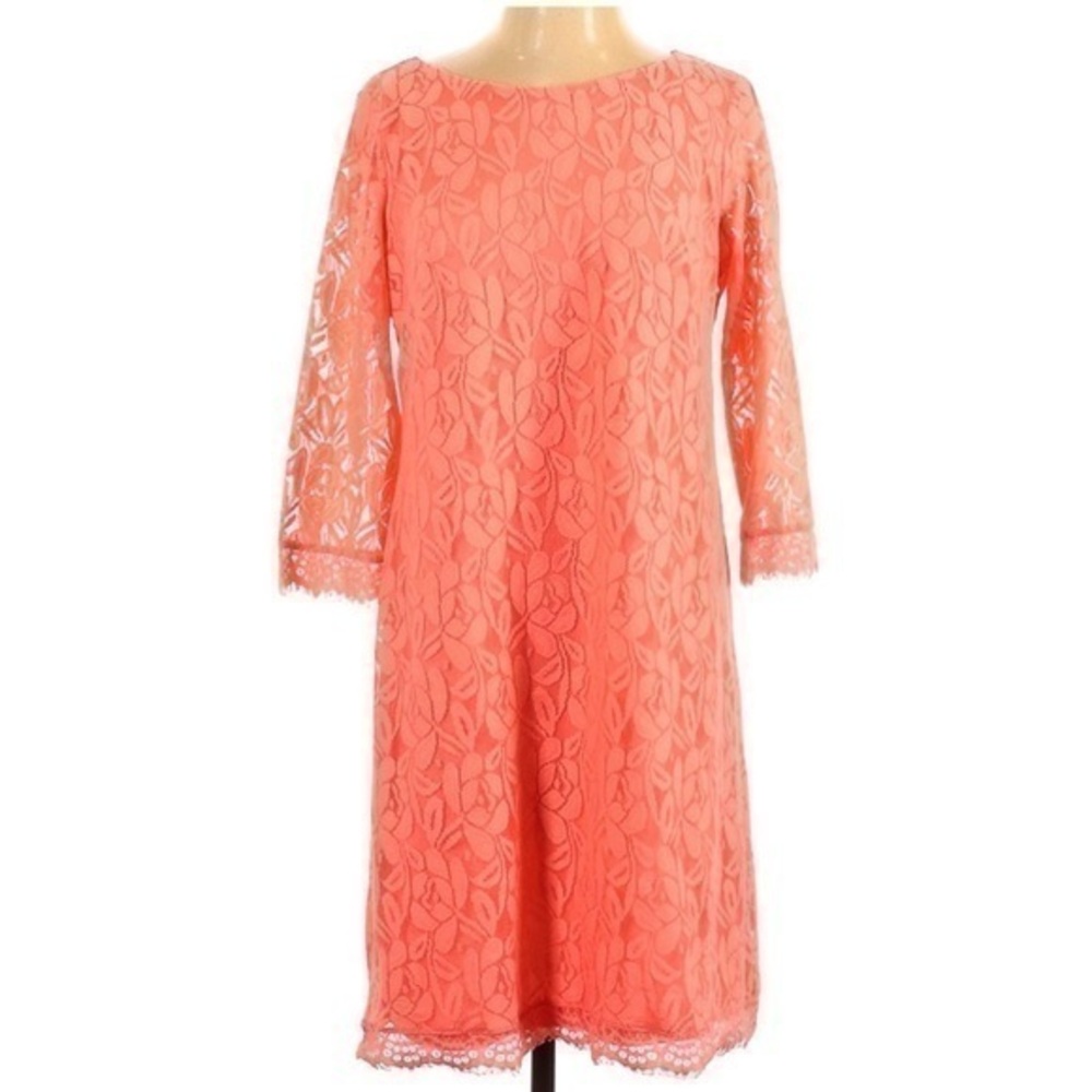 London Times Long Sleeve Lace Dress